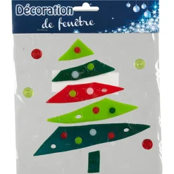Gifi Décoration Noël pour vitre gel design sapin^ Décoration De Fenêtre