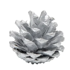 Clearance Gifi Décoration Pomme de pin argent à poser x 12