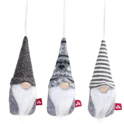 Gifi Décoration sapin de Noël gnome x3 à suspendre - 3 modèles^ Décoration Sapin