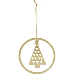 Gifi Décoration sapin en métal doré à suspendre^ Décoration Sapin