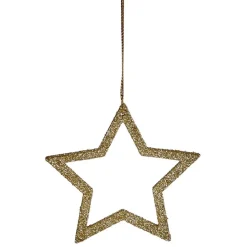 Gifi Décoration sapin Noël à suspendre étoile/sapin/boule doré x6^ Décoration Sapin