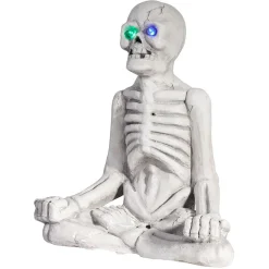 Sale Gifi Décoration squelette assis Halloween gris