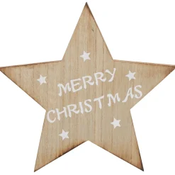 Gifi Décoration étoile Noël en bois à poser Merry Christmas^ Décoration Sapin