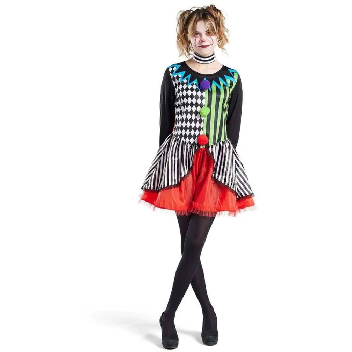 Clearance Gifi Déguisement adulte clown tour de cou et robe taille M