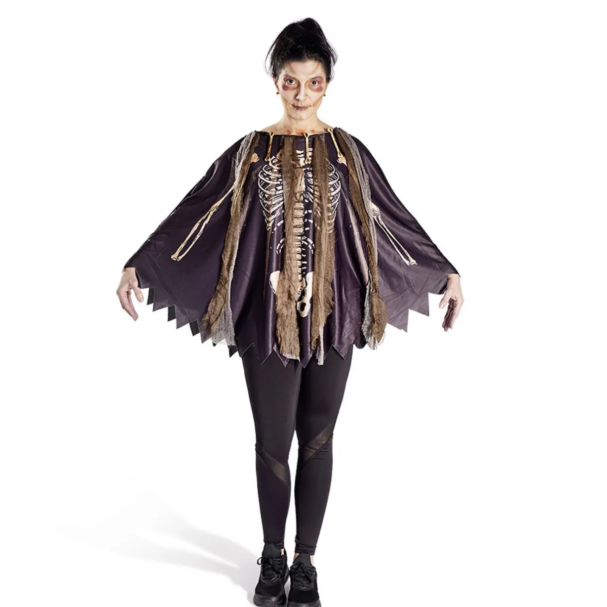 Clearance Gifi Déguisement adulte Halloween squelette poncho - Taille unique