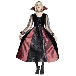 Best Gifi Déguisement adulte Halloween vampire robe noir et rouge - Taille L