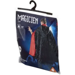 Best Gifi Déguisement adulte magicien cape noir et rouge - Taille unique