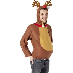 Gifi Déguisement adulte pull Renne marron^ Déguisement Et Tenue De Noël