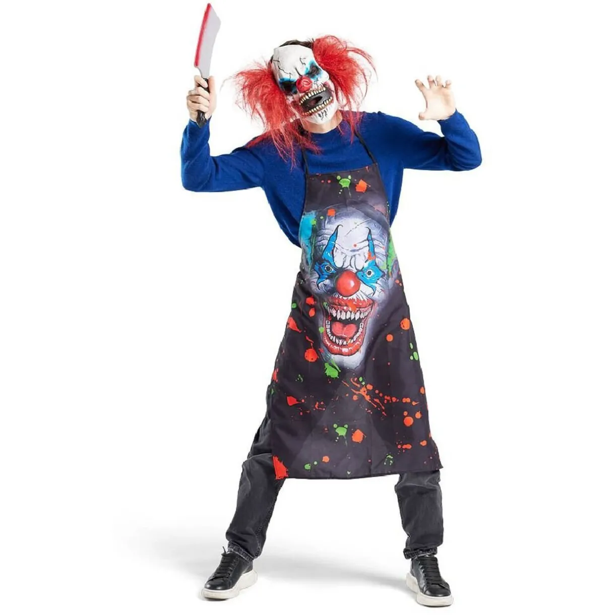 Sale Gifi Déguisement adulte tablier clown Halloween taille unique