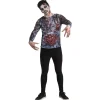 Clearance Gifi Déguisement adulte t-shirt imprimé ZombieHalloween