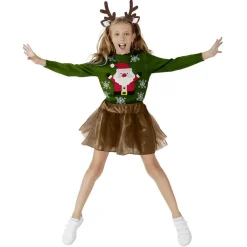 Gifi Déguisement de Noël Renne tutu et serre tête marron Taille unique^ Déguisement Et Tenue De Noël
