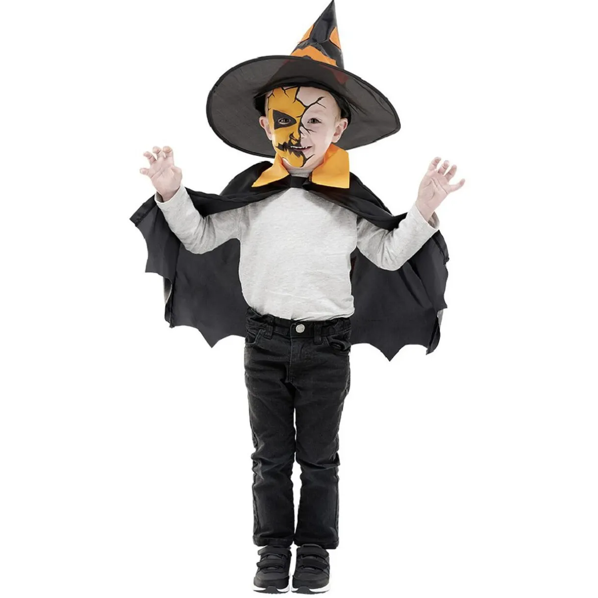 Clearance Gifi Déguisement enfant Citrouille cape et chapeau Halloween