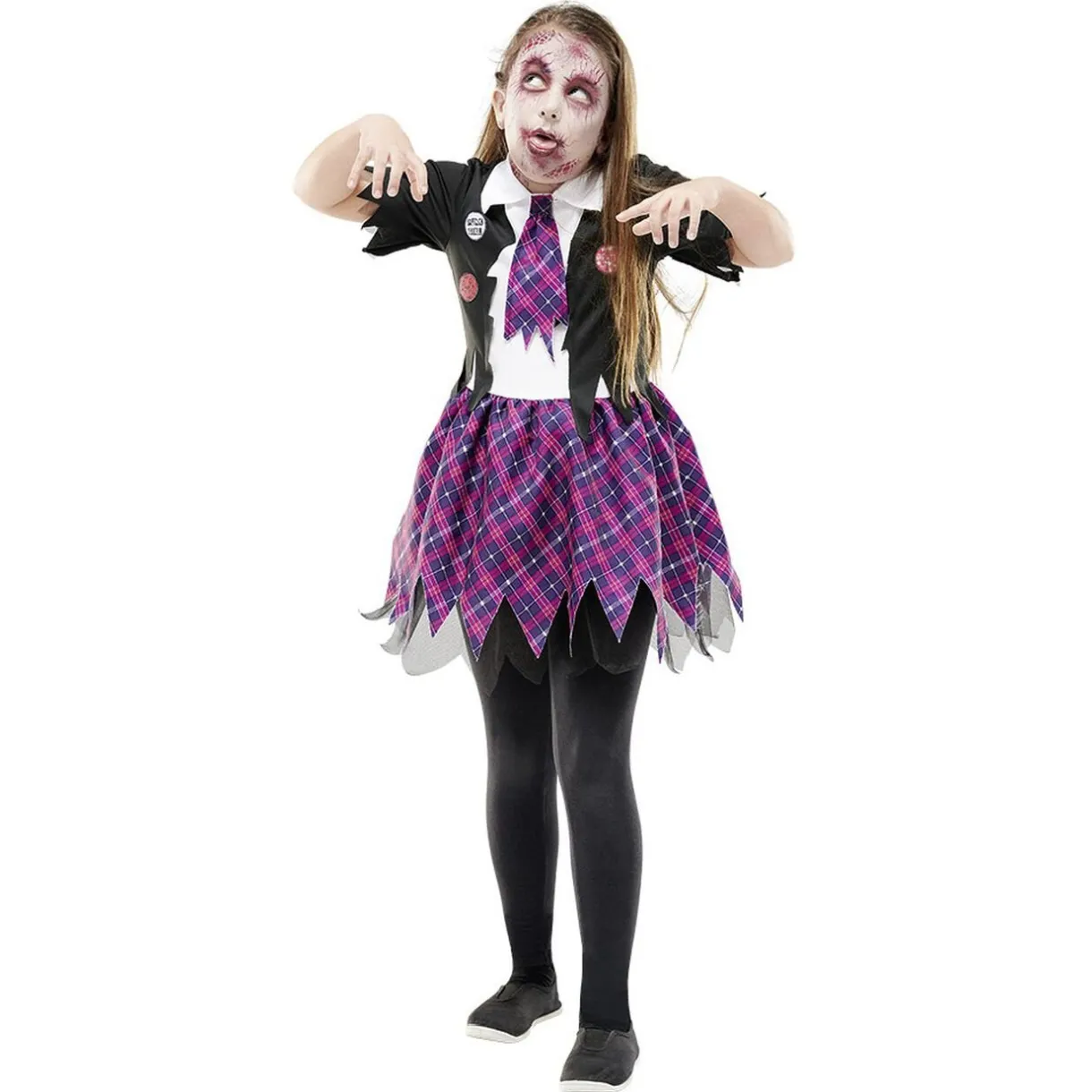 Clearance Gifi Déguisement enfant écolière zombie Halloween 7 à 10 ans