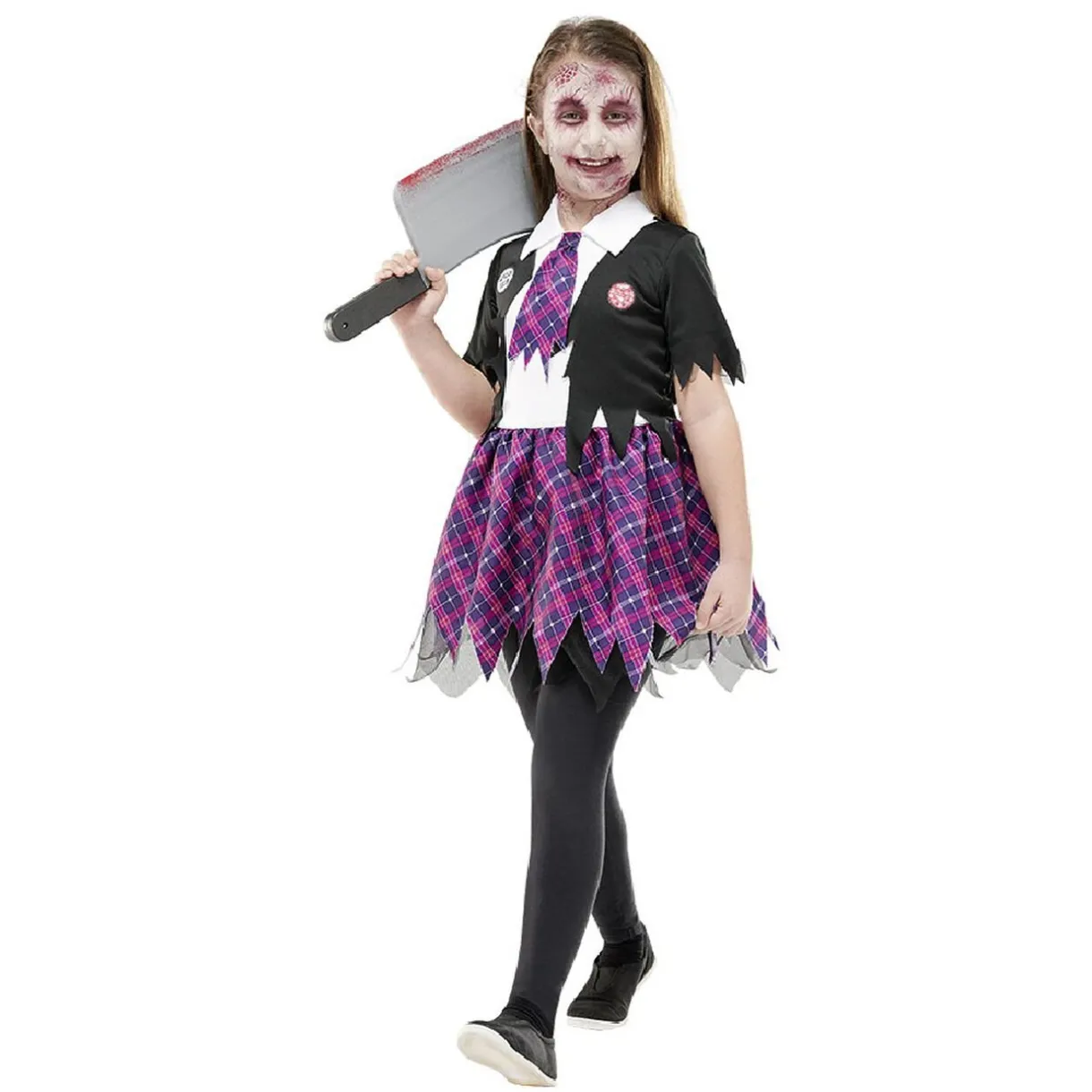 Clearance Gifi Déguisement enfant écolière zombie Halloween 7 à 10 ans