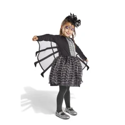 Best Gifi Déguisement enfant Halloween araignée robe noir et blanc 4/6 ans