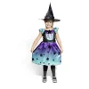 Best Gifi Déguisement enfant Halloween sorcière robe noir bleu violet 11/14 ans