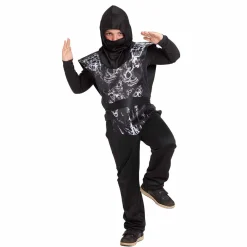 Best Gifi Déguisement enfant Halloween ninja imprimé crâne effet 3D 7/10 ans