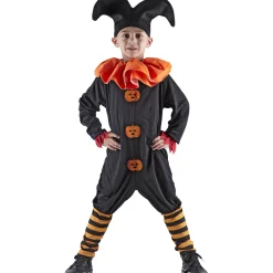 Clearance Gifi Déguisement enfant Halloween bouffon noir et orange 4/6 ans