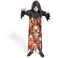 Clearance Gifi Déguisement enfant Halloween gardien tunique crâne flamme 7/10ans