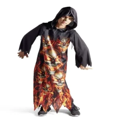 Clearance Gifi Déguisement enfant Halloween gardien tunique crâne flamme 7/10ans