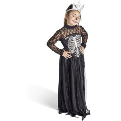 Sale Gifi Déguisement enfant Halloween reine squelette noir et blanc 11/14ans