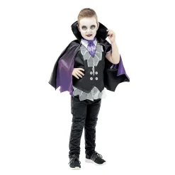Sale Gifi Déguisement enfant Halloween vampire tshirt et cape 7/10ans