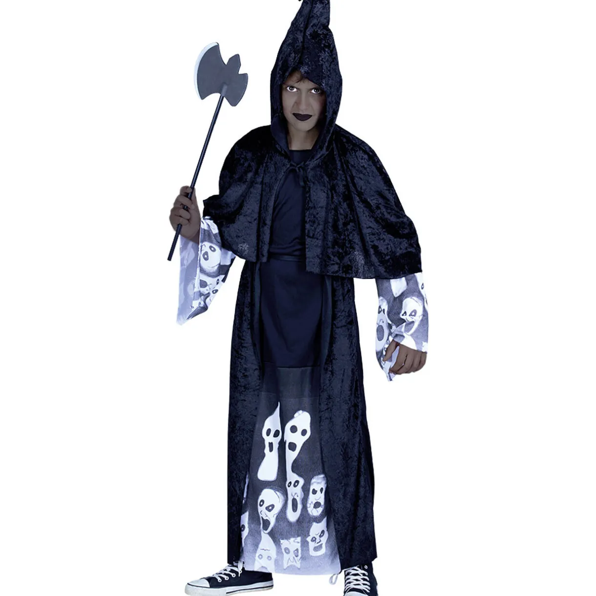 Clearance Gifi Déguisement enfant Halloween gardien des ténèbres tunique cape 7/10ans