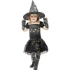 Best Gifi Déguisement enfant Halloween sorcière robe chapeau araignée 3/4ans