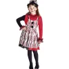 Best Gifi Déguisement enfant Halloween clown robe chapeau rouge noir 7/10ans