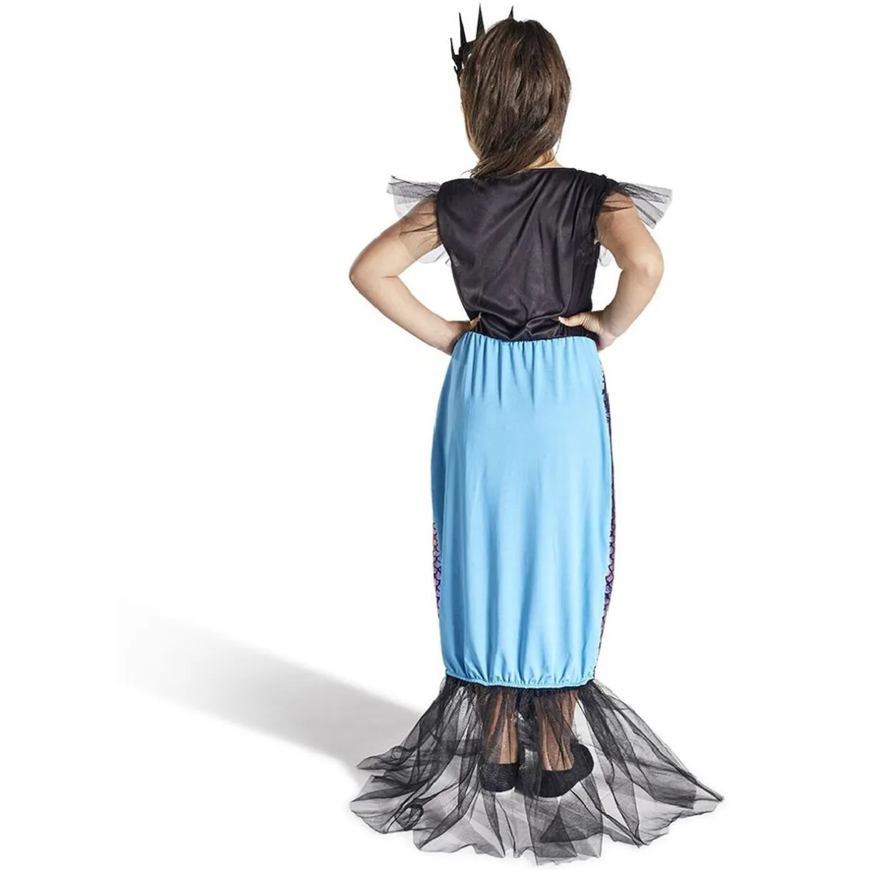 Clearance Gifi Déguisement enfant sirène robe et serre-tête noir et violet 11/14ans