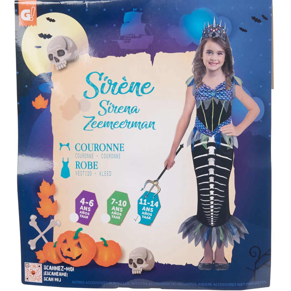 Outlet Gifi Déguisement enfant sirène squelette 11/14 ans