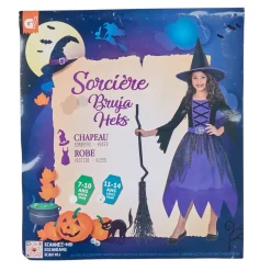 Best Gifi Déguisement enfant sorcière violette 7/10 ans