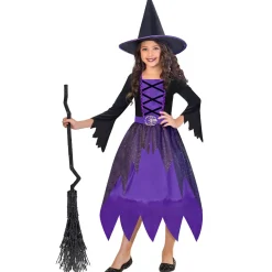 Best Gifi Déguisement enfant sorcière violette 11/14 ans