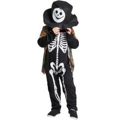 Sale Gifi Déguisement enfant squelette chapeau et gilet