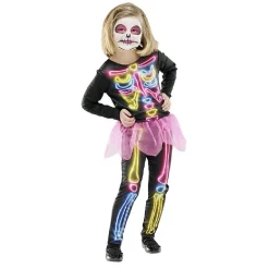 Clearance Gifi Déguisement enfant squelette néon Halloween 4 à 6 ans