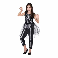 Best Gifi Déguisement enfant squelette robe Halloween 7 à 10 ans
