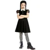 Outlet Gifi Déguisement fille gothique style Mercredi Addams 7/10 ans