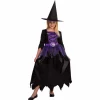 Sale Gifi Déguisement fille sorcière longue noir violet Halloween 7/10 ans