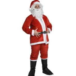 Gifi Déguisement Père Noël 7 pièces velours^ Déguisement Et Tenue De Noël