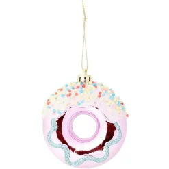 Gifi Donut à suspendre bleu ou rose Ø8cm^ Décoration Sapin