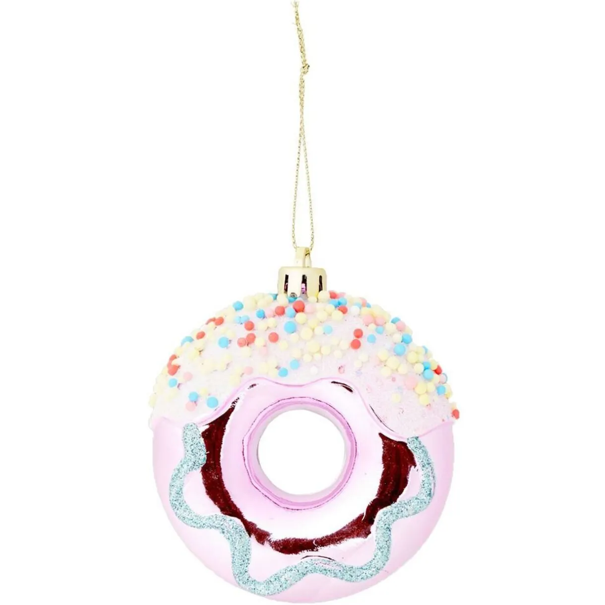 Gifi Donut à suspendre bleu ou rose Ø8cm^ Décoration Sapin