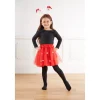 Gifi Ensemble tutu avec serre-tête Noël rouge fille^ Déguisement Et Tenue De Noël