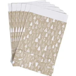 Gifi Enveloppe cadeau papier Noël motif sapin x6 - 20x8xH28cm^ Loisirs Créatifs Et Emballage Cadeau