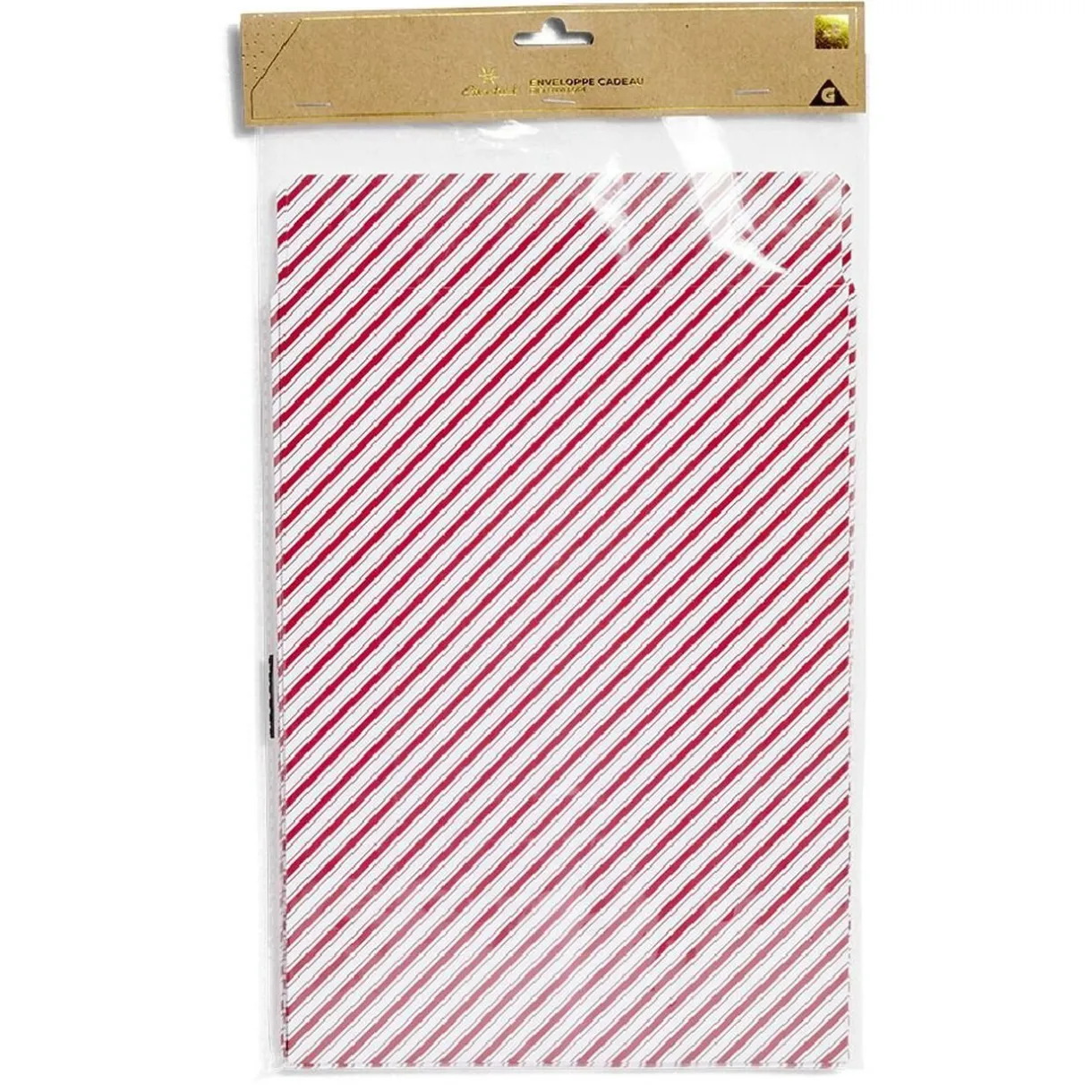 Gifi Enveloppe cadeau papier Noël tradition rouge et blanc x6 - 20x8xH28cm^ Loisirs Créatifs Et Emballage Cadeau