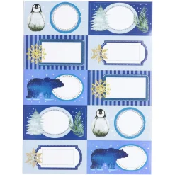 Gifi Etiquette cadeau autocollante Noël motif polaire 4x8cm x10^ Loisirs Créatifs Et Emballage Cadeau