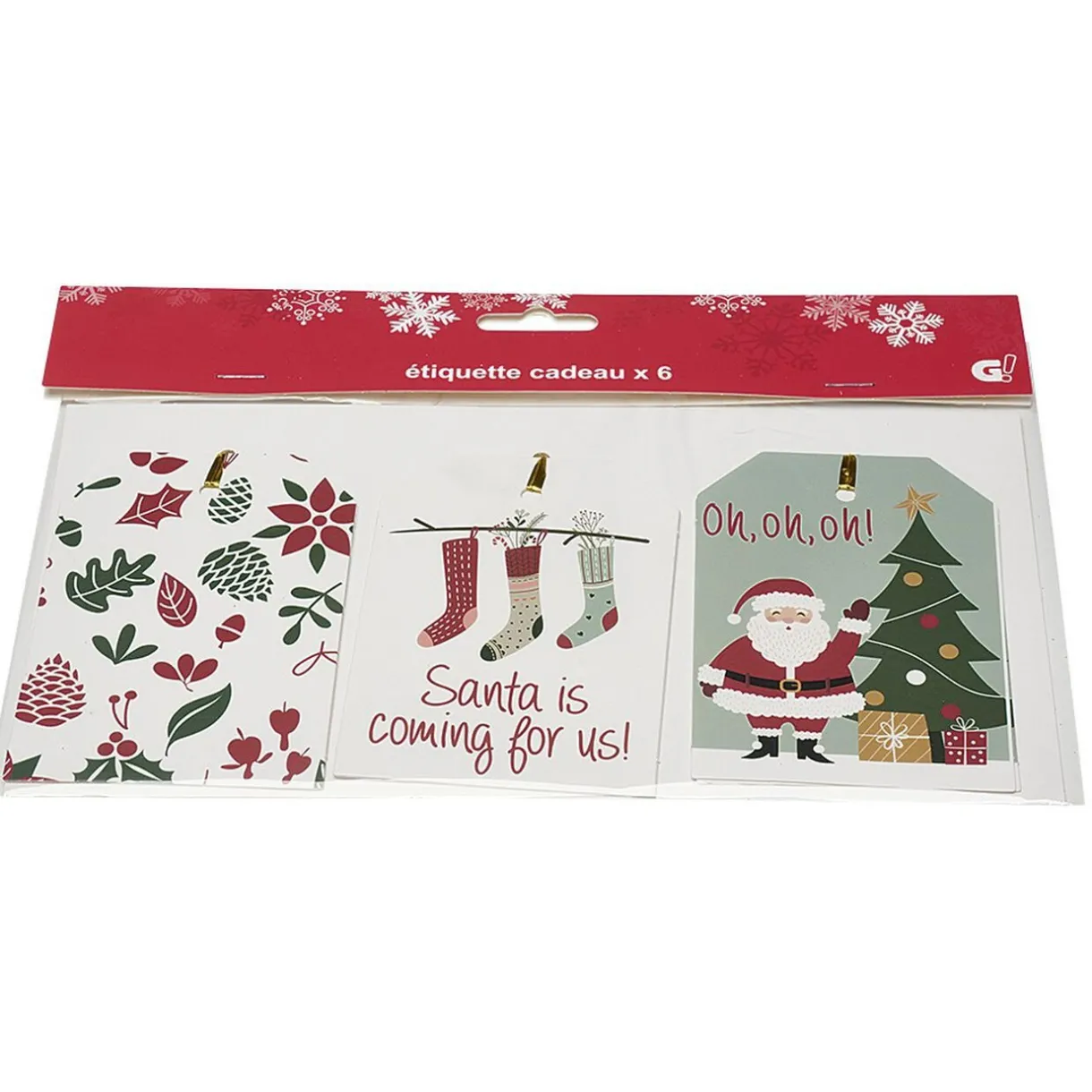 Gifi Etiquette cadeau motif Noël x6^ Loisirs Créatifs Et Emballage Cadeau