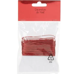 Gifi Fil rouge pour suspensions de Noël 20 m^ Décoration Sapin