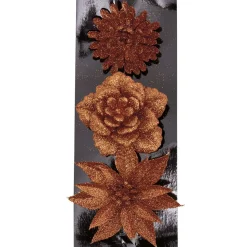 Gifi Fleur ambré à paillettes à suspendre x3^ Décoration Sapin