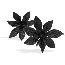 Gifi Fleur avec paillettes à clipser x 2 déco Noël^ Décoration Sapin