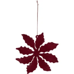 Gifi Flocon rouge aspect velours^ Décoration Sapin